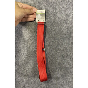 Good 2 Go Dog Collar Medium (12 -18 in) Red Herringbone Weave Clip On Adjustable